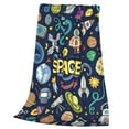 thumbnail image 3 of Bingfone Colorful Space Print Flannel Fleece Blanket Throw Blanket For Bed,Sofa,Couch,Travel,Camping(60"X50"), 3 of 9