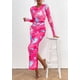 thumbnail image 5 of Vestido PRETTYGARDEN Bodycon Maxi Floral de Manga Larga XS, 5 of 8