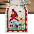 thumbnail image 2 of Red Dwarf Sunflower on Retro Table Runner 70 Inches Long,Kitchen Dining Tablerunners Farmhouse Floral Leaves Linen Table Runners Dresser Scarves for Home Dinner Wedding Holiday Party Decor, 2 of 9