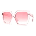 thumbnail image 3 of Womens Oversize Angular Butterfly Plastic Fashion Sunglasses Pink, 3 of 4
