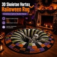3D Skeleton Vortex Halloween Rug, Round Optical Illusion Area Rug with ...
