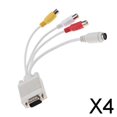 thumbnail image 1 of Adaptador Convertidor Baoblaze SVGA VGA a S-Video 3 RCA AV salida de TV para PC Portátil 4 piezas, 1 of 8