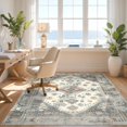 thumbnail image 3 of Design&I 2'x3' Ultra Soft Door Mat, Beige Grey Vintage Southwestern Motifs Taupe Textured That Over None Fluffy Washable Easy Care Indoor rug for Bedside Entryway, 3 of 7