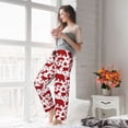 thumbnail image 5 of Pofeuu red plaid Moose Bunny bear Print Women's Fashion Pajama Pants with Pockets Comfy Drawstring Sleep Lounge Bottoms-Medium, 5 of 6