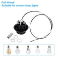 thumbnail image 5 of Uxcell E27/E26 Light Bulb Socket, 2 Set Lamp Base Full-thread Holder with 50 CM/19.5 Inches,Black, 5 of 6