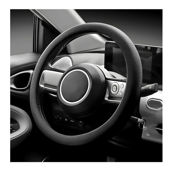 2PCs Car Steering Wheel Cover, 13 to 14 Inches Non-Slip Soft Silicone Steering Wheel Protector, Stretchable Elastic Steering Wheel Cover Fits Most Cars for Men and Women