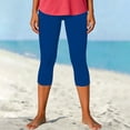 thumbnail image 6 of Enjoytime Capri Leggings for Women Solid Color High Waisted Slim Capris Tummy Control Workout Yoga Pants, 6 of 6