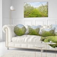 thumbnail image 3 of Designart Bloomy Peach Forest Photography - Floral Throw Pillow - 12x20, 3 of 5