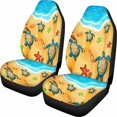 thumbnail image 1 of Cartoon Turtle with Beach Design Automotive Interior Accessories, 2 PCS Car Seat Covers Automotive 2pcs Bucket Seat Cover Washable, 1 of 8