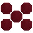 thumbnail image 1 of Furnish My Place Modern Plush Solid Burgundy Color Rug - Pets and Kids Friendly Rug, Indoor/Outdoor Mat, Area Rugs Great for Kids, Pets, Event, Living Room, Made in USA, 2' Octagon - Set of 5, 1 of 10