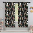thumbnail image 5 of 2 Panels Space Sci-Fi Print Pattern Nursery Curtains Boys Girls Kids Black and White Floral Modern Window Drapes for Living Bedroom Playroom Room Decor Rod Pocket 42x63Inch, 5 of 5