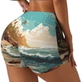 thumbnail image 1 of Fotbe Coastal Palm Beach Shorts Sin Costuras – Shorts Deportivos de Cintura Alta para Mujer, Elásticos para Gimnasio, Yoga, Running o Ciclismo-Small, 1 of 8