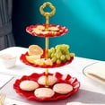 thumbnail image 2 of Bandeja de Almacenamiento Sunnimix Torre de Postre 3 Niveles Rojo, 2 of 8