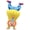 Yellow, variant on Clown inflatable costume for Halloween fun costume, suitable for adult holiday party role-playing inflatable party costume (4.9-6.2 feet)