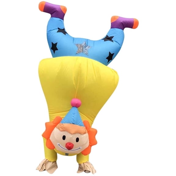 Clown inflatable costume for Halloween fun costume, suitable for adult holiday party role-playing inflatable party costume (4.9-6.2 feet)