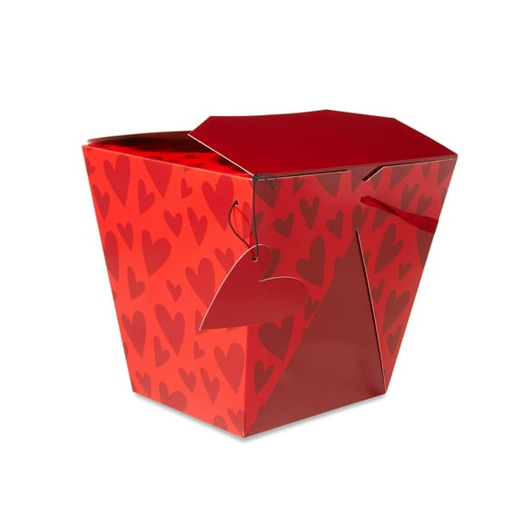 Extra Large Heart Take Out Box, Red, 8" x 6" x 6", Valentine's Day by Way To Celebrate