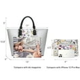 thumbnail image 4 of MKP Women Two Tone Handbags Fashion Shoulder Bag Work Tote Satchel Purses 2pcs Set, 4 of 7