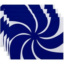 Simply Daisy 18" x 14" Whirl of the Season Holiday Geometric Print Placemats, Set of 4