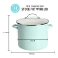 thumbnail image 6 of Martha Stewart Thayer Enamel on Steel 12 QT Stock Pot W/ Metal Lid, 6 of 6