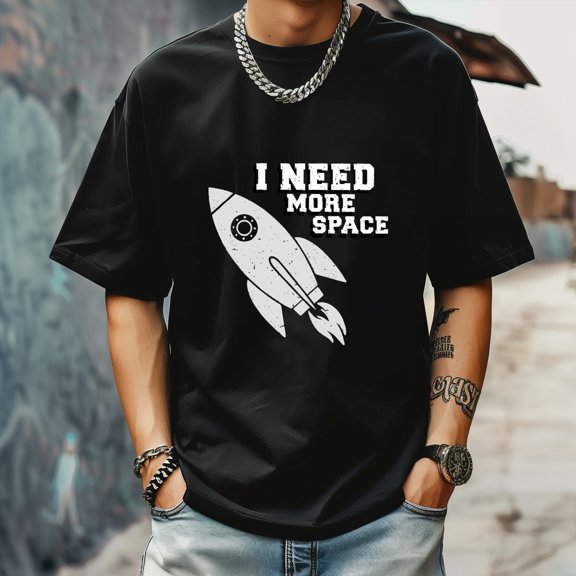 Men's T Shirt Round Neck Patterned Tee Summer New Sports Shirt Vintage Style Gift for Friends XS