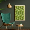 thumbnail image 2 of Leaves Wall Art with Frame, Repetitive Botanical Theme Abstract Trees Motifs Art Pattern, Printed Fabric Poster for Bathroom Living Room, 23" x 35", Olive Green Apple Green, by Ambesonne, 2 of 2