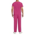 thumbnail image 6 of BXINGOHAI Scrubs Medical Uniform Unisex Women and Men V-Neck Top and Pants Set Today Sales Hot Pink,M, 6 of 6