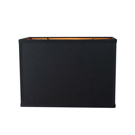 Rectangular Drum Lampshade (6.5x12) (6.5x12) x 9 Softback Black Shantung Fabric