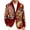 Red, variant on Dress Coat for Men Corduroy Print Casual Long Sleeve Party Coat with Pocket