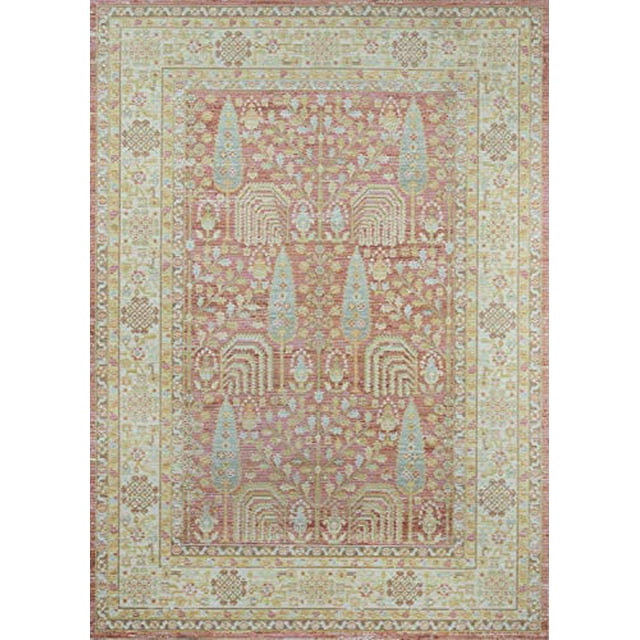 Momeni Isabella Polyester Traditional Indoor Area Rug, Pink, 4 X 6