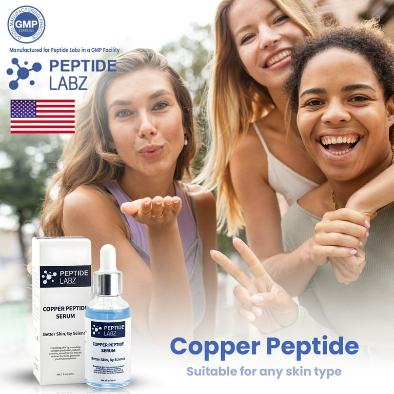Peptide Labz Copper Peptide 12% GHK-CU Serum, Hyaluronic Acid