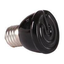 HIBIBUD Ceramic Heat Emitter 100W Reptile Heat Lamp Bulb Chicken Heater Light for Pet Brooder Coop Lizard Turtle Aquarium Snake, No Harm No Light, Black