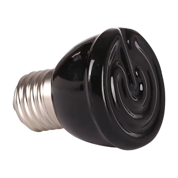 HIBIBUD Ceramic Heat Emitter 100W Reptile Heat Lamp Bulb Chicken Heater Light for Pet Brooder Coop Lizard Turtle Aquarium Snake, No Harm No Light, Black