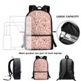thumbnail image 6 of HUIACONG Pink Tiny Floral Backpack for Middle School Girls Large Capacity Breathable Padded Straps for Boys Girls Elementary High School Daily Use, 6 of 6