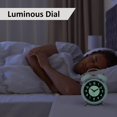 thumbnail image 4 of Retro dual clock alarm clock, non ticking silent bedside alarm, 4 of 4