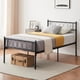 thumbnail image 1 of Charming dormitorio addition: tamaño individual size metal marco de cama con heart cabecero & footboard - 12.2in underbed almacenamiento para extra space, 1 of 7