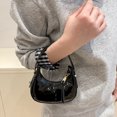 thumbnail image 2 of Stylish Moon Shape Top Handle Bag With Zipper Compartments Compact Design Evening Purse Casual Handbag For Everyday Us, 2 of 9