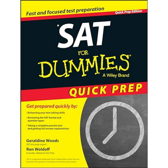 Pre-Owned SAT for Dummies 2015 Quick Prep (Paperback) 1118911571 9781118911570