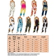 thumbnail image 3 of Fashnice Combinaisons pour Femmes Imprimé Floral Combinaison à Carreaux Pantalon Long Boho Été Abricot 2TG, 3 of 3