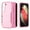 Pink, variant on SaniMore for Samsung Galaxy S21 FE 3-Layer Shock Absorbing Magnetic Case with Wireless Charging, Rugged PC & Flexible TPU Military Grade Shockproof Heavy Duty Protective Cover, Pink/Green