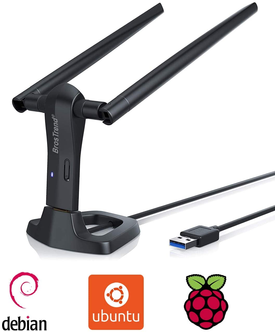 BrosTrend 1200Mbps Linux USB WiFi Adapter for Desktop, Laptop of Ubuntu, Mint, Kali, Debian BrosTrend 1200Mbps Linux USB WiFi Adapter for Desktop, Laptop of Ubuntu, Mint, Kali, Debian