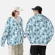 thumbnail image 4 of Fotbe Black White Gray Rabbit Chaqueta con Protección Solar UPF 50+ para Hombre y Mujer, Camisa con Capucha y Bolsillos-Small, 4 of 7