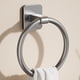 thumbnail image 4 of Toallero de pared con gancho para aro, minimalista, redondo, pequeño, para colgar toallas de mano, decoración de baño de estilo moderno, fácil instalación, marco de metal,topliu, 4 of 7