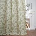 thumbnail image 3 of Linen Floral Curtain for Living Room Length Drape with Printed Flower Light Filtering Curtains Rod Pocket Back Tab Taupe Window Treatment Set Bedroom Drapes Panels Taupe, 3 of 10