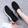 thumbnail image 7 of longantii Women's Slip On Casual Walking Shoes Breathable Knit Non Slip Comfortable Lightweight Sneakers Black, 7 of 7
