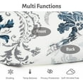 thumbnail image 5 of Kitchen Valance Curtains Sets, Sheer Kitchen Curtains, Short Half Curtains for Kitchen Windows, Blue Grey Modern Floral Kitchen Curtains Valance for Cafe Living Room Window Decor, Floral, 5 of 6