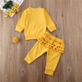thumbnail image 4 of Autumn Kids Baby Girl Clothes Rainbow Tops+Ruffle Pants Leggings Outfits Set, 4 of 4