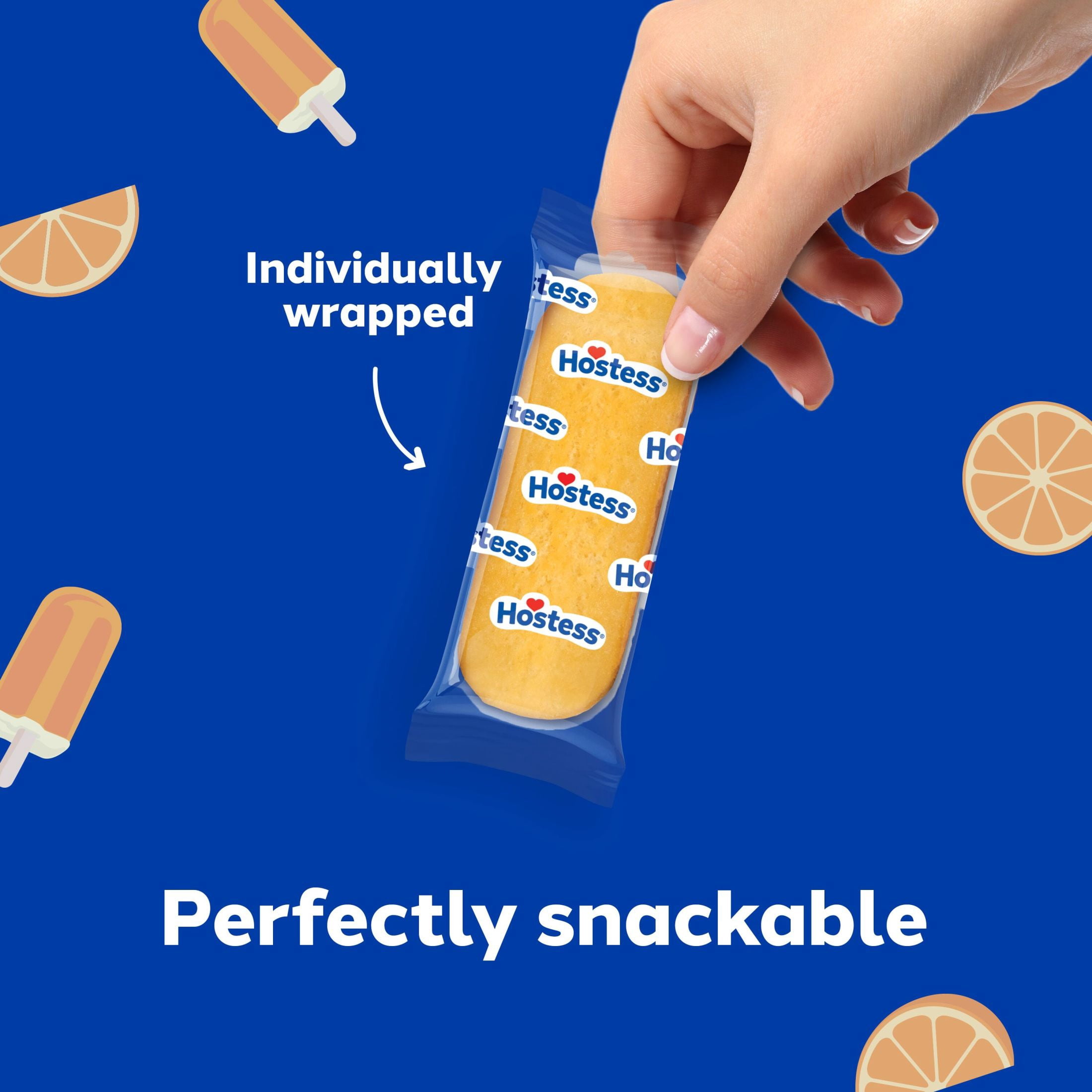 Hostess Twinkies, Golden Sponge Cakes with Orange Crème Pop Artificially Flavored Filling, 10.86 oz Box (8 Pouches)