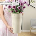 thumbnail image 3 of 12 Inch Large Galvanized Metal Vases Farmhouse French Flower Bucket Vases for Cut Flowers for Home Decor and Wedding Table Centerpiece Decorations (Large Beige 8Pcs), 3 of 18