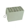 100% Recycled Colored Expanding Files 12 Sections, 1/12-Cut Tab, Letter Size, Green Tea
