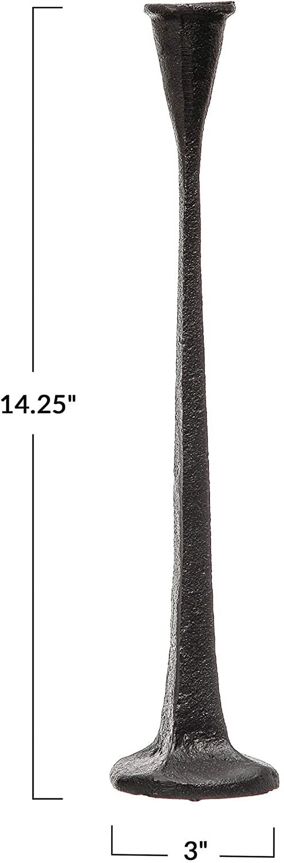 Creative Co-Op Cast Iron Taper Holder, Black